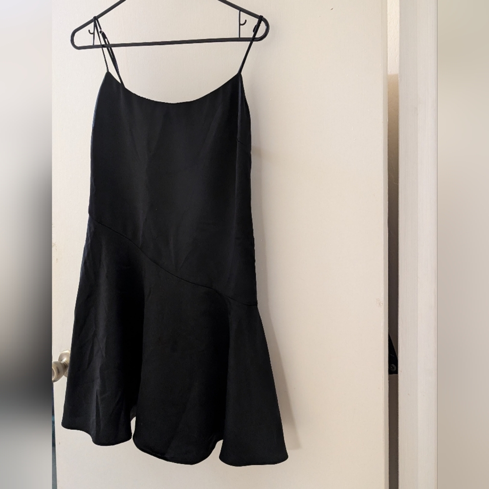 Abercrombie & Fitch Black Satin Dress Size Medium - Picture 2 of 5